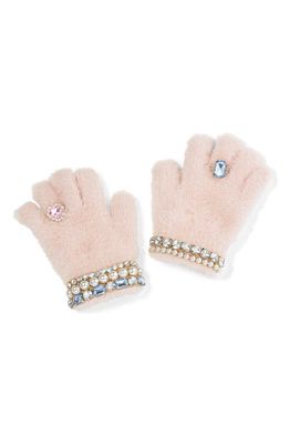 Super Smalls Kids' Embellished Chenille Gloves in Pink