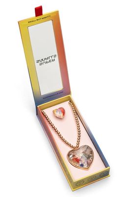 Super Smalls Kids' Heart of Gold Heart Pendant Necklace & Ring Set