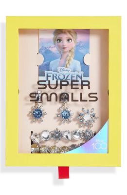 Super Smalls x Disney Kids' Frozen Elsa Snowflake Crystal Clip-On Drop Earrings
