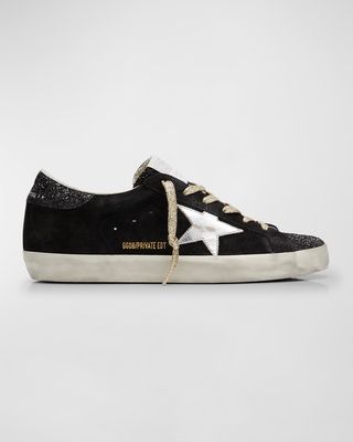 Super Star Glitter Faux-Leather Low-Top Sneakers