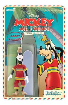 SUPER7 x Disney Mickey & Friends Vintage Collection Goofy Hawaiian Holiday ReAction Figure in Black Multi