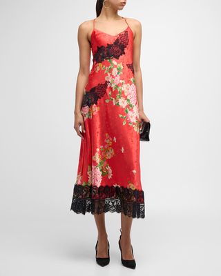 Superbe Floral Lace Slip Dress