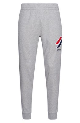 Superdry Code Classic Appliqué Joggers in Grey Marl