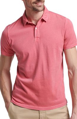 Superdry Studios Solid Polo in Paradise Pink