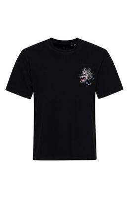 Superdry Vintage Suika Embroidered T-Shirt in Jet Black