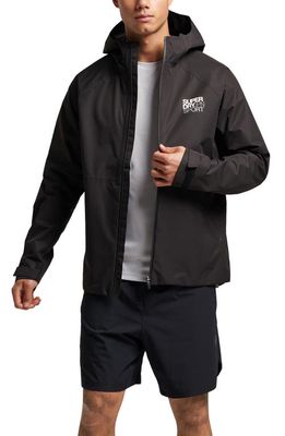 Superdry Waterproof Hooded Jacket in Black