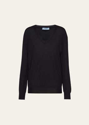 Superfine Cashmere V-Neck Sweater