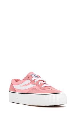 Superga 3041 Revolley Colorblock Platform Sneaker in Pink-White