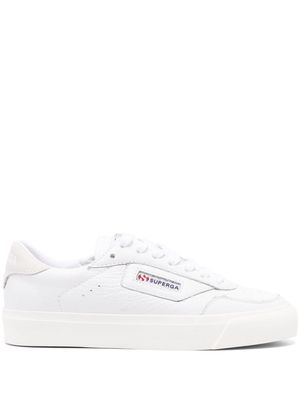 Superga 3843 logo-patch leather sneakers - White