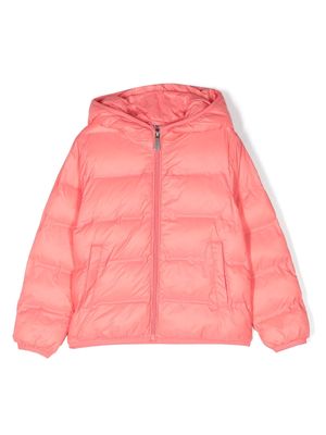 Superga Kids padded long-sleeve hooded jacket - Pink
