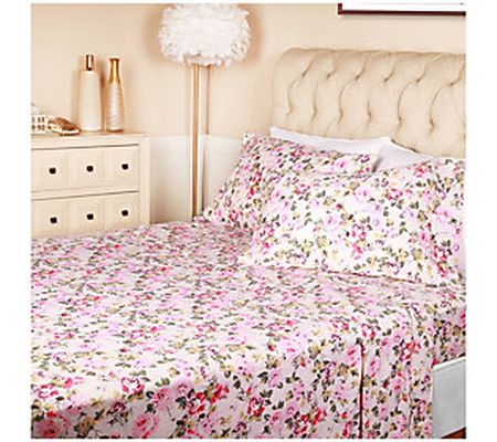 Superior 300TC Cotton Soft Vintage Floral Sheet Set, Full