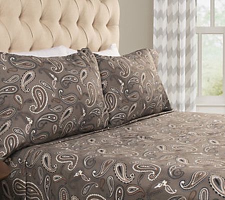 Superior Cotton Flannel Deep Pocket Paisley She et Set, Queen