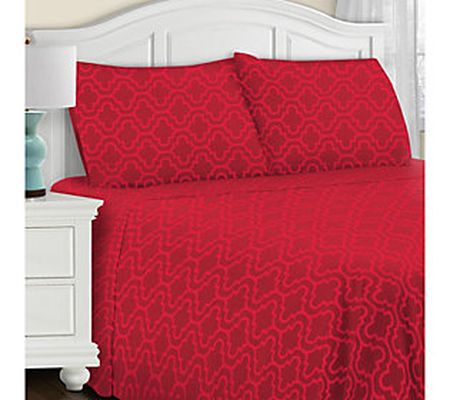 Superior Cotton Flannel Trellis Deep Pocket She et Set, Twin