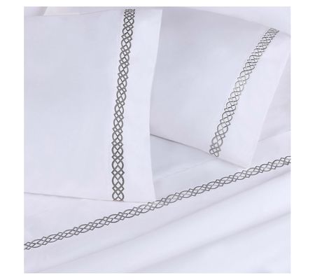 Superior Egyptian Cotton Embroidered Pillowcase s, King