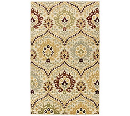 Superior Rustic Floral Damask Contemporary 5x8 Area Rug