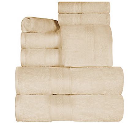 Superior Solid 8-Piece Quick-Drying Cotton Towe l Set