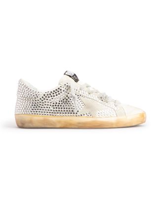 Superstar Nubuck Crystal Low-Top Sneakers