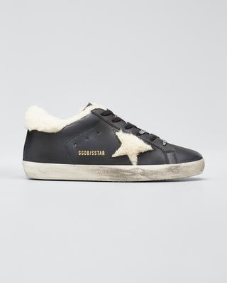 Superstar Shearling/Leather Low-Top Sneakers
