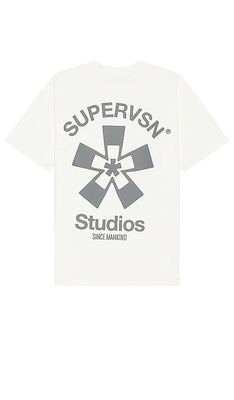 SUPERVSN Simple Starburst Short Sleeve T-Shirt in White