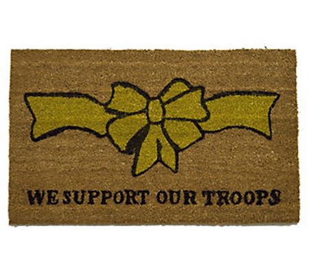 Support Our Troops Doormat with PVC Backing