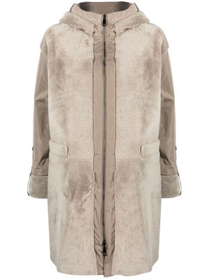 Suprema reversible shearling coat - Brown