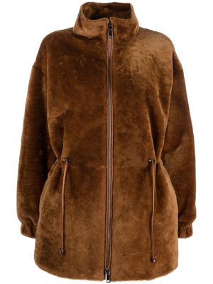 Suprema reversible shearling jacket - Brown