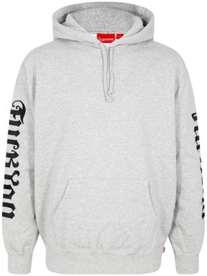 Supreme Ambigram logo-print cotton hoodie - Grey