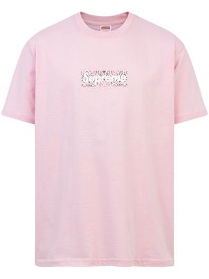 SUPREME bandana box logo T-shirt - Pink