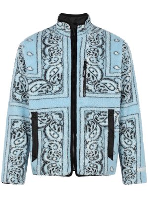 Supreme bandana-print reversible fleece jacket - Blue