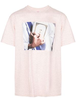 Supreme Bible-print T-shirt - Pink