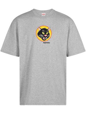 Supreme Black Cat cotton T-shirt - Grey