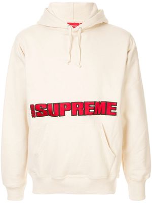 Supreme Blockbuster logo-print hoodie - White