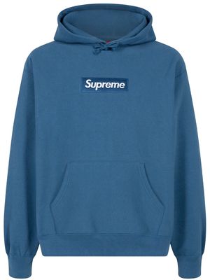 Supreme box logo cotton hoodie - Blue