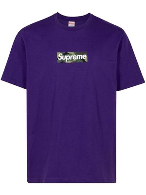 Supreme box logo cotton T-shirt - Purple