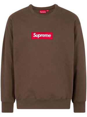 Supreme box logo crew-neck sweatshirt - Brown