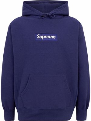 Supreme Box Logo drawstring hoodie - Blue