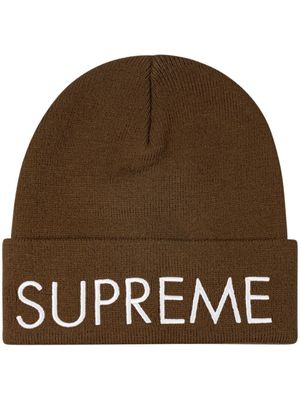 Supreme Capital logo-embroidered beanie - Brown