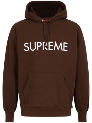 Supreme Capital long-sleeve hoodie - Brown