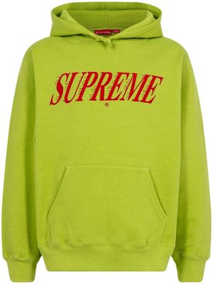 Supreme Crossover logo-print hoodie - Green