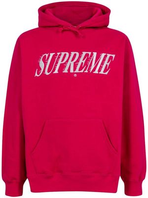 Supreme Crossover logo-print hoodie - Red