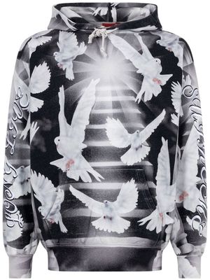 Supreme Doves graphic-print hoodie - Black