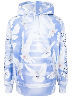 Supreme Doves graphic-print hoodie - Blue