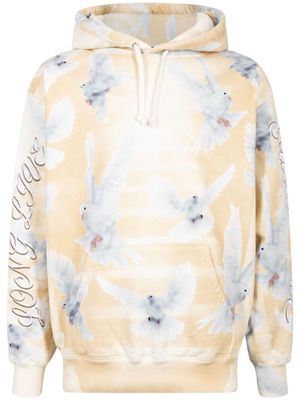 Supreme Doves-print hoodie - Neutrals