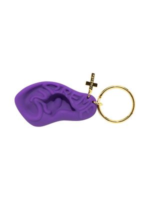 Supreme Ear logo-embossed keychain - Purple