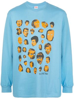 Supreme Faces long-sleeve T-shirt - Blue