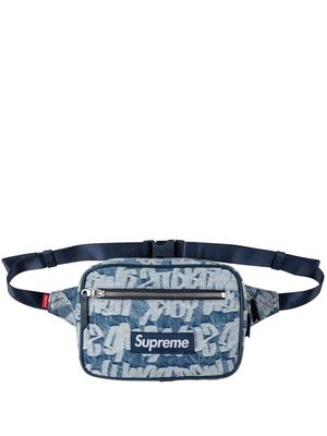 Supreme Fat Tip jacquard waist bag - Blue