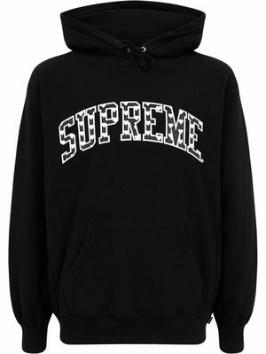 Supreme Hearts Arc drawstring hoodie - Black