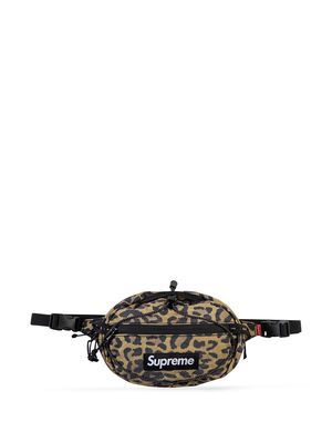 Supreme leopard-print waist bag - Brown