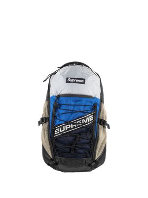 Supreme logo colour-block backpack - Black