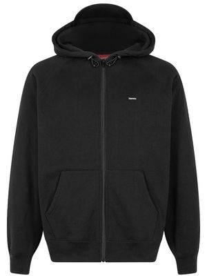 Supreme logo-jacquard cotton hoodie - Black
